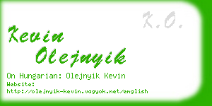 kevin olejnyik business card